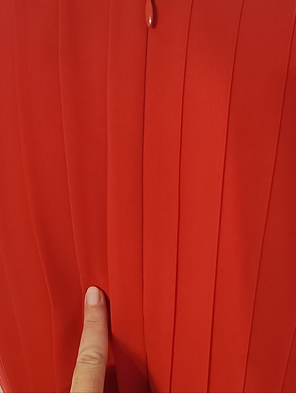 J. Crew Red Pleated Chiffon Dress - Picture 12 of 16